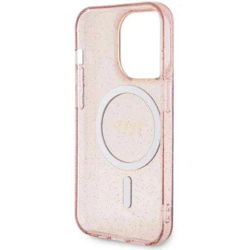 Guess GUHMP14LHCMCGP iPhone 14 Pro 6.1" pink/pink keménytok Glitter Gold MagSafe - 7