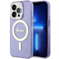 Guess GUHMP14XHCMCGU iPhone 14 Pro Max 6.7" lila/kemény tok Glitter Gold MagSafe