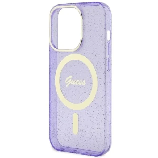 Guess GUHMP14XHCMCGU iPhone 14 Pro Max 6.7" lila/kemény tok Glitter Gold MagSafe - 6