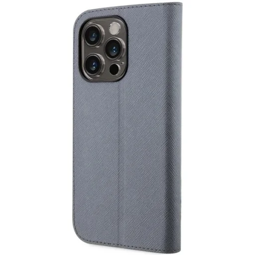 Karl Lagerfeld KLBKP14XSANKCPG iPhone 14 Pro Max 6.7" fliptok ezüst/ezüst Saffiano Karl & Choupette tok - 2