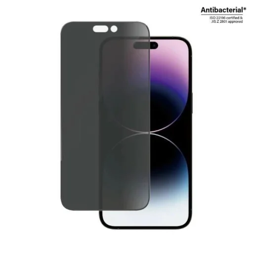 PanzerGlass Ultra-Wide Fit Antibacterial Privacy üvegfólia iPhone 14 Pro Max készülékhez - 2