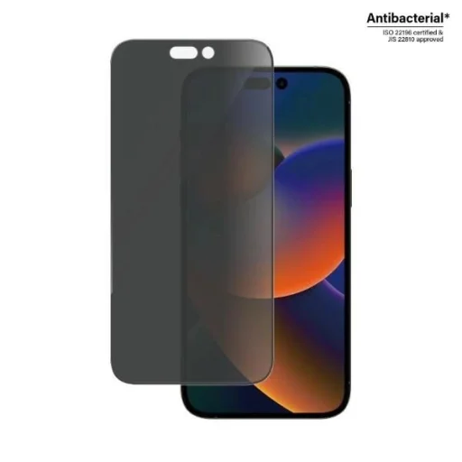 PanzerGlass Ultra-Wide Fit Antibacterial Privacy üvegfólia iPhone 14 Pro Max készülékhez - 3