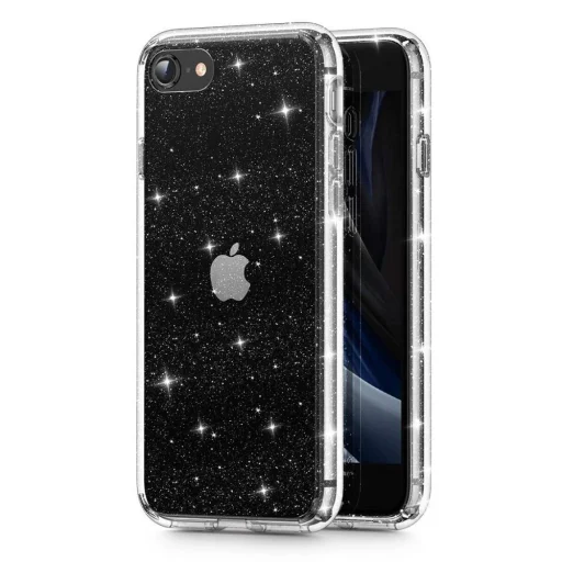 Tech-Protect Glitter iPhone 7 / 8 / SE 2020 / 2022 tok - átlátszó és ezüst - 1