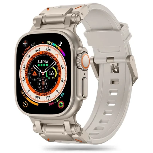 Tech-Protect Delta Pro szíj Apple Watch 4 / 5 / 6 / 7 / 8 / 9 / SE / Ultra 1 / 2 (42/44/45/49 mm) - bézs titánium - 1