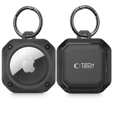 Tech-Protect Rough Pro Apple AirTag tok karabinerrel - fekete