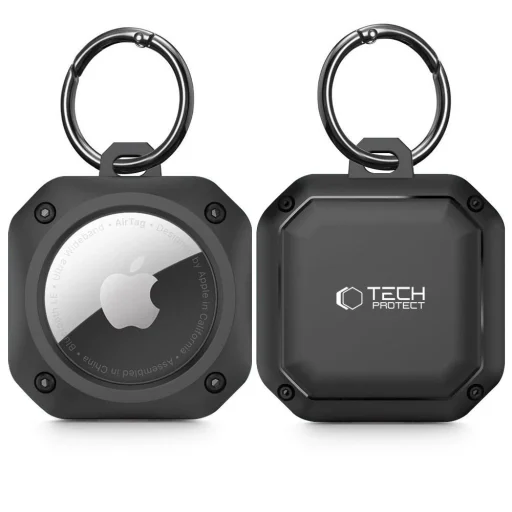 Tech-Protect Rough Pro Apple AirTag tok karabinerrel - fekete - 1