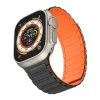 Tech-Protect IconBand Magnetic szíj Apple Watch 4 / 5 / 6 / 7 / 8 / 9 / SE / Ultra 1 / 2 (42/44/45/49 mm) - Fekete és Narancs thumbnail