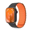 Tech-Protect IconBand Magnetic szíj Apple Watch 4 / 5 / 6 / 7 / 8 / 9 / SE / Ultra 1 / 2 (42/44/45/49 mm) - Fekete és Narancs thumbnail