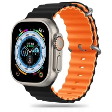 Tech-Protect IconBand Pro szíj Apple Watch 4 / 5 / 6 / 7 / 8 / 9/ 10 / 11 / SE / Ultra 1 / 2 (42/44/45/49 mm) - Narancs/Fekete