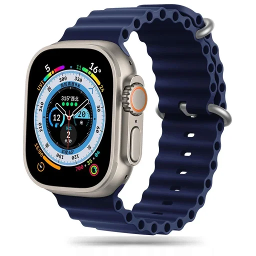 Tech-Protect IconBand Pro szíj Apple Watch 4 / 5 / 6 / 7 / 8 / 9 / 10 / 11 / SE / Ultra 1 / 2 (42/44/45/49 mm) - sötétkék - 1