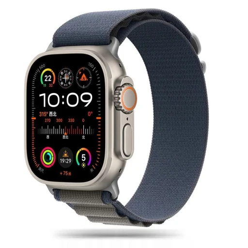 Tech-Protect Nylon Pro szíj Apple Watch 4 / 5 / 6 / 7 / 8 / 9 / 10 / 11 / SE / Ultra 1 / 2 (42/44/45/49 mm) - Kék-szürke - 7
