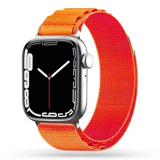 Tech-Protect Nylon Pro Szíj Apple Watch 4 / 5 / 6 / 7 / 8 / 9 / SE (38/40/41 mm) - Narancs - 6