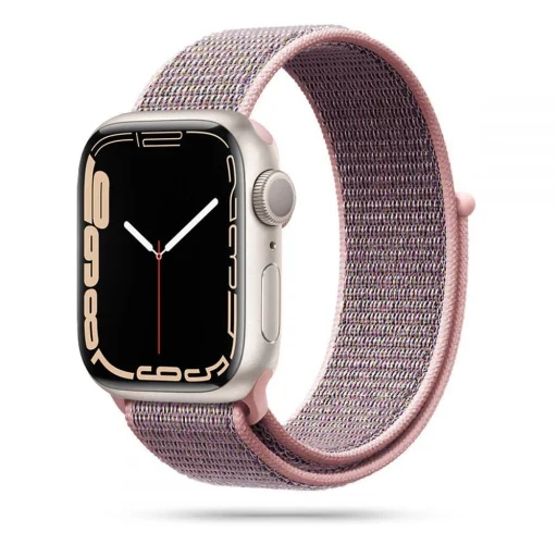 Tech-Protect Nylon szíj Apple Watch 4/5/6/7/8/9/10/11/SE (38/40/41 mm) - Rózsaszín - 1