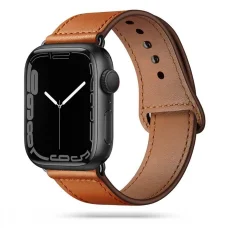 Tech-Protect LeatherFit szíj Apple Watch 4 / 5 / 6 / 7 / 8 / 9 / 10 / 11 / SE / Ultra 1 / 2 (42/44/45/49 mm) - barna
