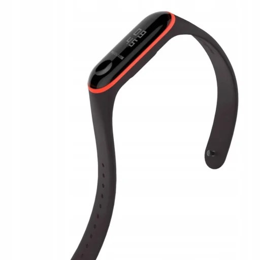 Tech-Protect Smooth szíj Xiaomi Mi Band 3/4-hez - fekete és piros - 2