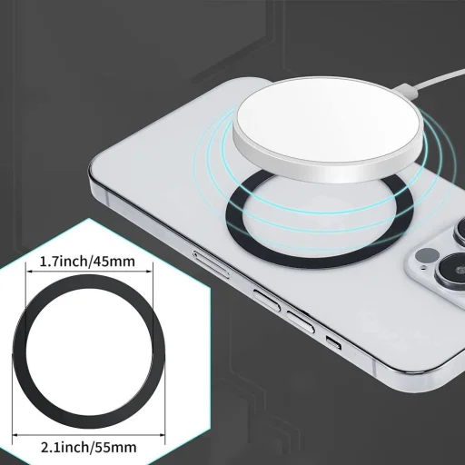 Tech-Protect MagMat MagSafe mágneses gyűrű univerzális - fekete / ezüst (2 db), - 3