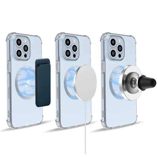 Tech-Protect MagMat MagSafe mágneses gyűrű univerzális - fekete / ezüst (2 db), - 7