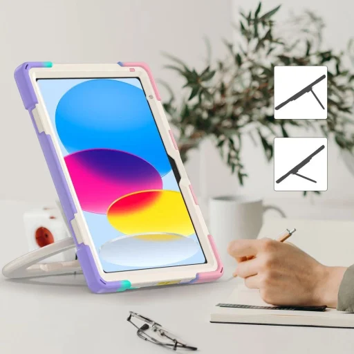 Tech-Protect X-Armor tok iPad 10.9" 2022 / iPad 11 2025 - rózsaszín és kék - 7