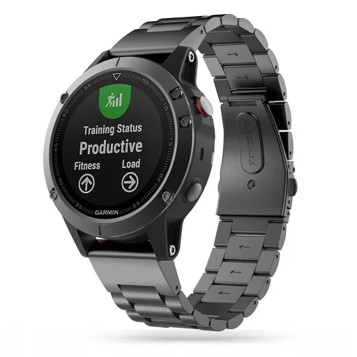 Tech-Protect Stainless Karkötő Garmin Fenix ​​5/6/6 PRO/7 - Fekete - 1