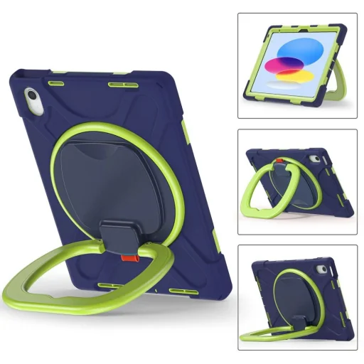 Tech-Protect X-Armor tok iPad 10.9" 2022 / iPad 11 2025 - sötétkék és zöld - 3