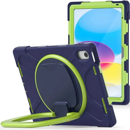 Tech-Protect X-Armor tok iPad 10.9" 2022 / iPad 11 2025 - sötétkék és zöld - 1