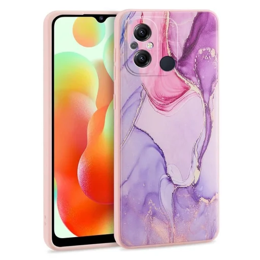 Tech-Protect Mood tok Xiaomi Redmi 12C-hez - pink marble - 1