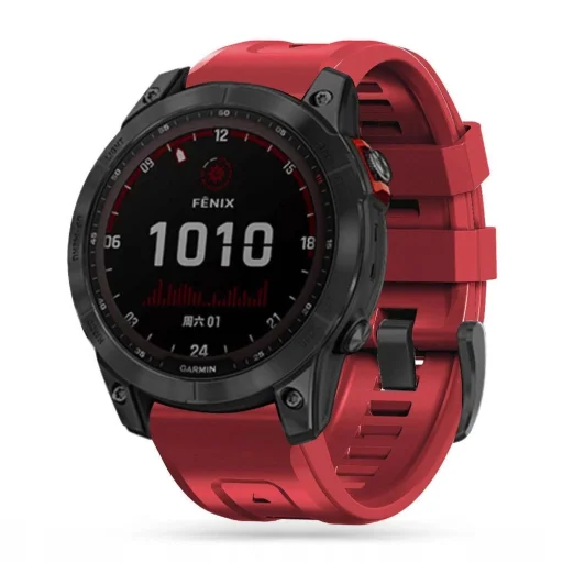 Tech-Protect IconBand szíj Garmin Fenix ​​5 / 6 / 6 Pro / 7 - piros - 2
