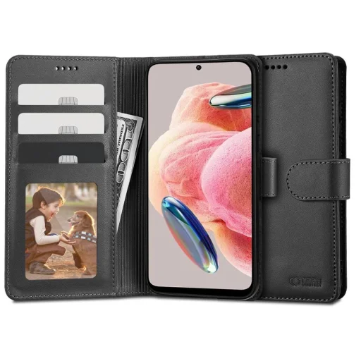 Tech-Protect Wallet tok Xiaomi Redmi Note 12 4G/LTE - fekete - 1