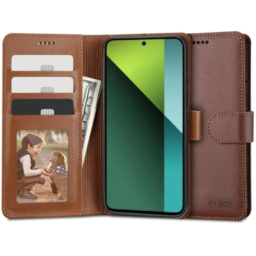 Xiaomi Redmi Note 13 Pro 5G / Poco X6 5G Tech-Protect Wallet tok - barna - 1