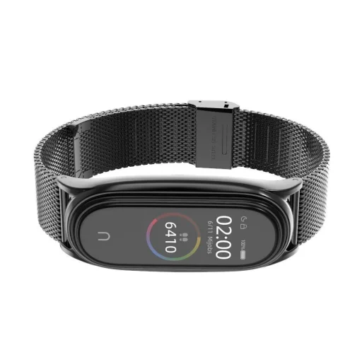 Tech-Protect MilaneseBand szíj Xiaomi Mi Smart Band 5 / 6 / 6 NFC - fekete - 3