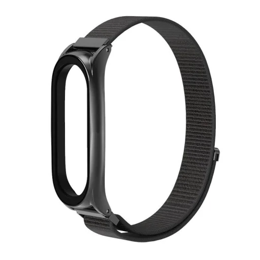 Tech-Protect Nylon szíj Xiaomi Mi Smart Band 5/6/6 NFC - Fekete - 5
