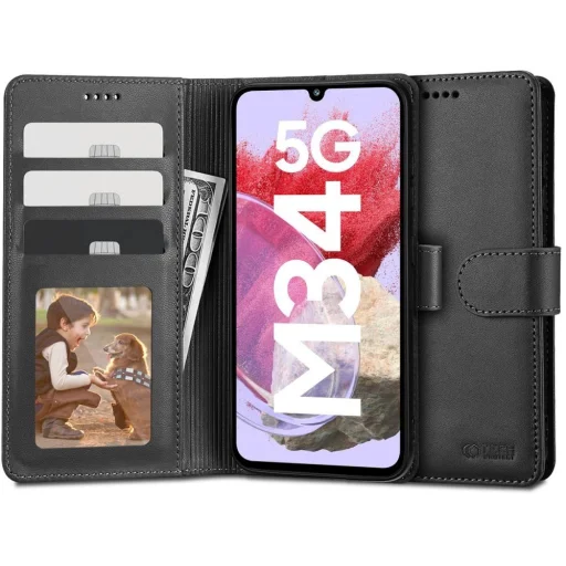 Tech-Protect Wallet tok Samsung Galaxy M34 5G - fekete - 1