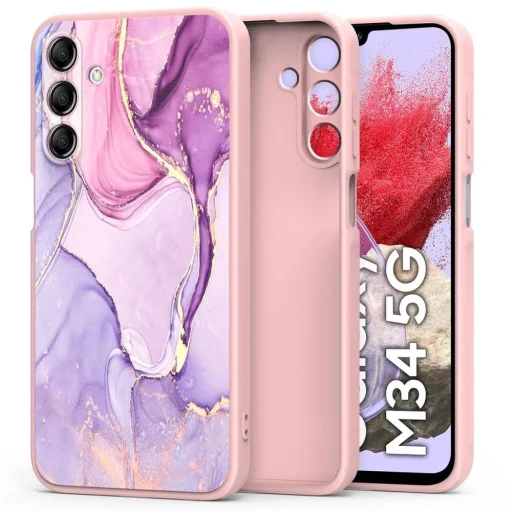 Tech-Protect Icon tok Samsung Galaxy M34 5G-hez - rózsaszín és lila - 1