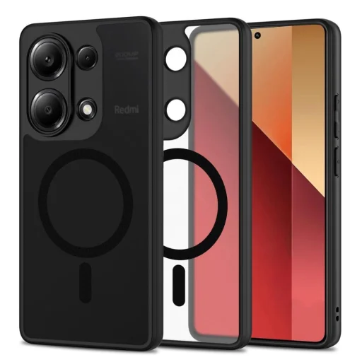 Tech-Protect MagMat MagSafe tok Xiaomi Redmi Note 13 Pro 4G / LTE - matt fekete - 1