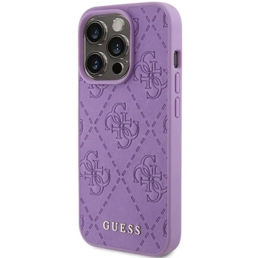 Guess Leather 4G Stamped tok iPhone 15 Pro - lila - 2