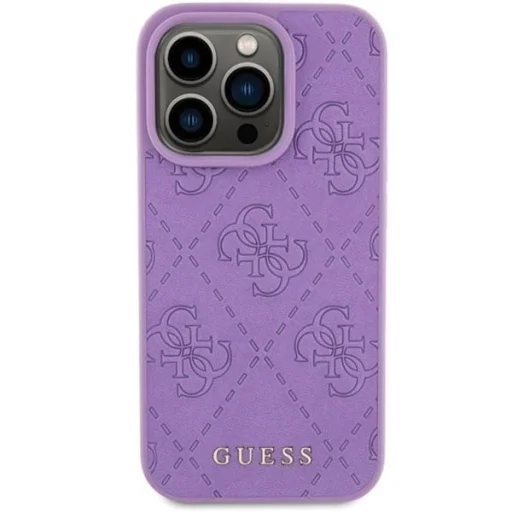 Guess Leather 4G Stamped tok iPhone 15 Pro - lila - 3