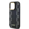  iPhone 14 Pro fekete DKNY Leather Checkered Mono Pattern MagSafe tok thumbnail