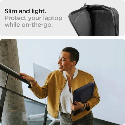 Spigen Klasdan Pouch KD100 15-16" laptop táska - fekete - 9