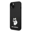 Karl Lagerfeld KLHMP14MSNCHBCK iPhone 14 Plus 6.7" fekete/fekete szilikon Choupette MagSafe tok - 2