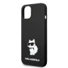 Karl Lagerfeld KLHMP14MSNCHBCK iPhone 14 Plus 6.7" fekete/fekete szilikon Choupette MagSafe tok - 6