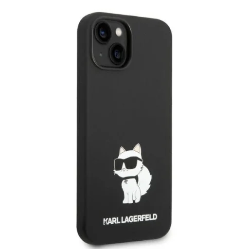 Karl Lagerfeld KLHMP14MSNCHBCK iPhone 14 Plus 6.7" fekete/fekete szilikon Choupette MagSafe tok - 4