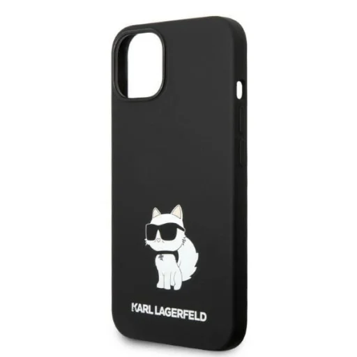Karl Lagerfeld KLHMP14MSNCHBCK iPhone 14 Plus 6.7" fekete/fekete szilikon Choupette MagSafe tok - 6