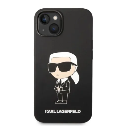 Karl Lagerfeld KLHMP14MSNIKBCK iPhone 14 Plus 6.7" tok fekete/fekete Szilikon Ikonik Magsafe - 3
