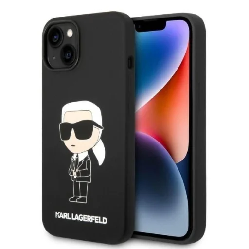 Karl Lagerfeld KLHMP14MSNIKBCK iPhone 14 Plus 6.7" tok fekete/fekete Szilikon Ikonik Magsafe - 1