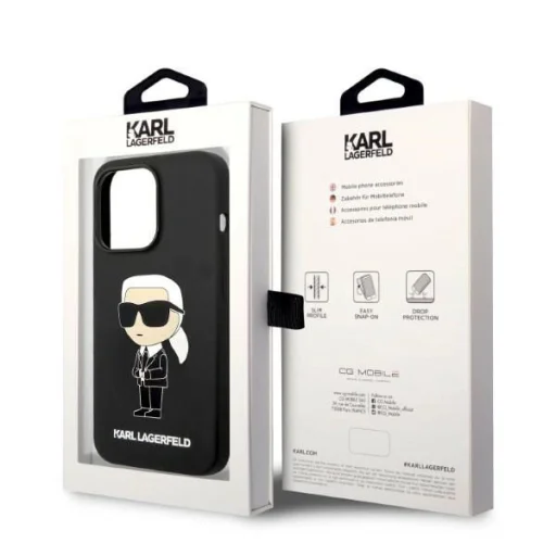 Karl Lagerfeld KLHMP14XSNIKBCK iPhone 14 Pro Max 6.7" tok - fekete Szilikon Ikonik Magsafe - 8