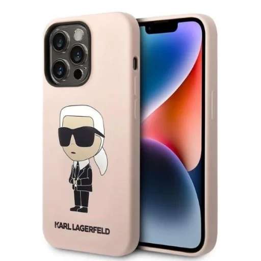 Karl Lagerfeld Silicone Ikonik MagSafe tok iPhone 14 Pro Max - rózsaszín - 1