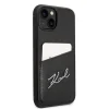 Karl Lagerfeld Signature Logo Cardslot tok iPhone 14 Plus - fekete thumbnail