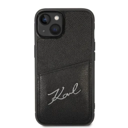 Karl Lagerfeld Signature Logo Cardslot tok iPhone 14 Plus - fekete - 3