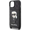 Karl Lagerfeld KLHCP14SCSAKHPKK iPhone 14 6.1" hardcase fekete/fekete Keresztpántos Saffiano Monogram Ikonik tok thumbnail