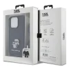  iPhone 15 Pro fekete Karl Lagerfeld Crossbody Saffiano Metal Pin Karl & Choupette tok thumbnail